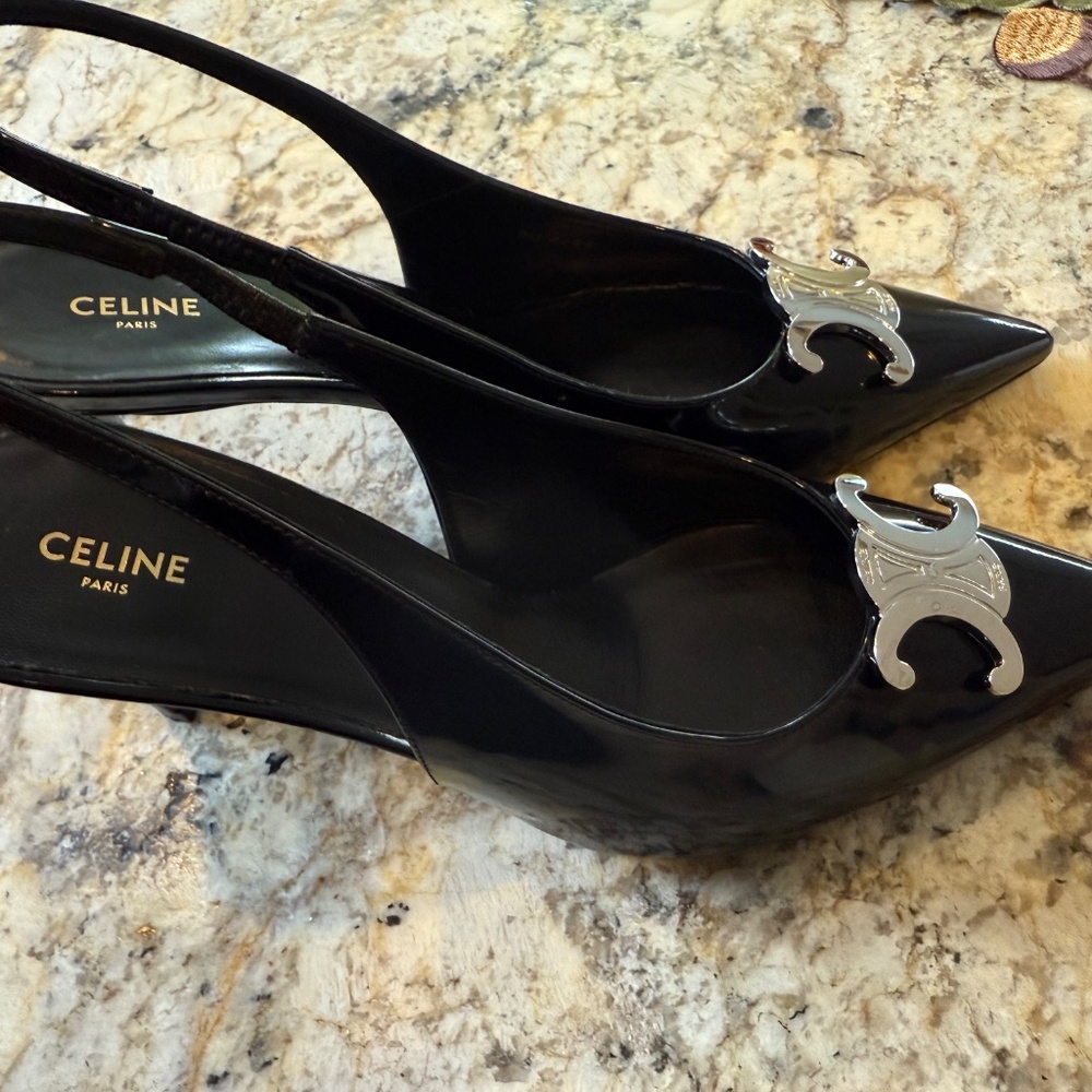 Celine Slighbacks with Triomphe, Size 38 - Picture 11 of 11
